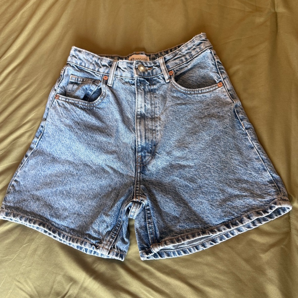 Zara Light Blue Jean Shorts